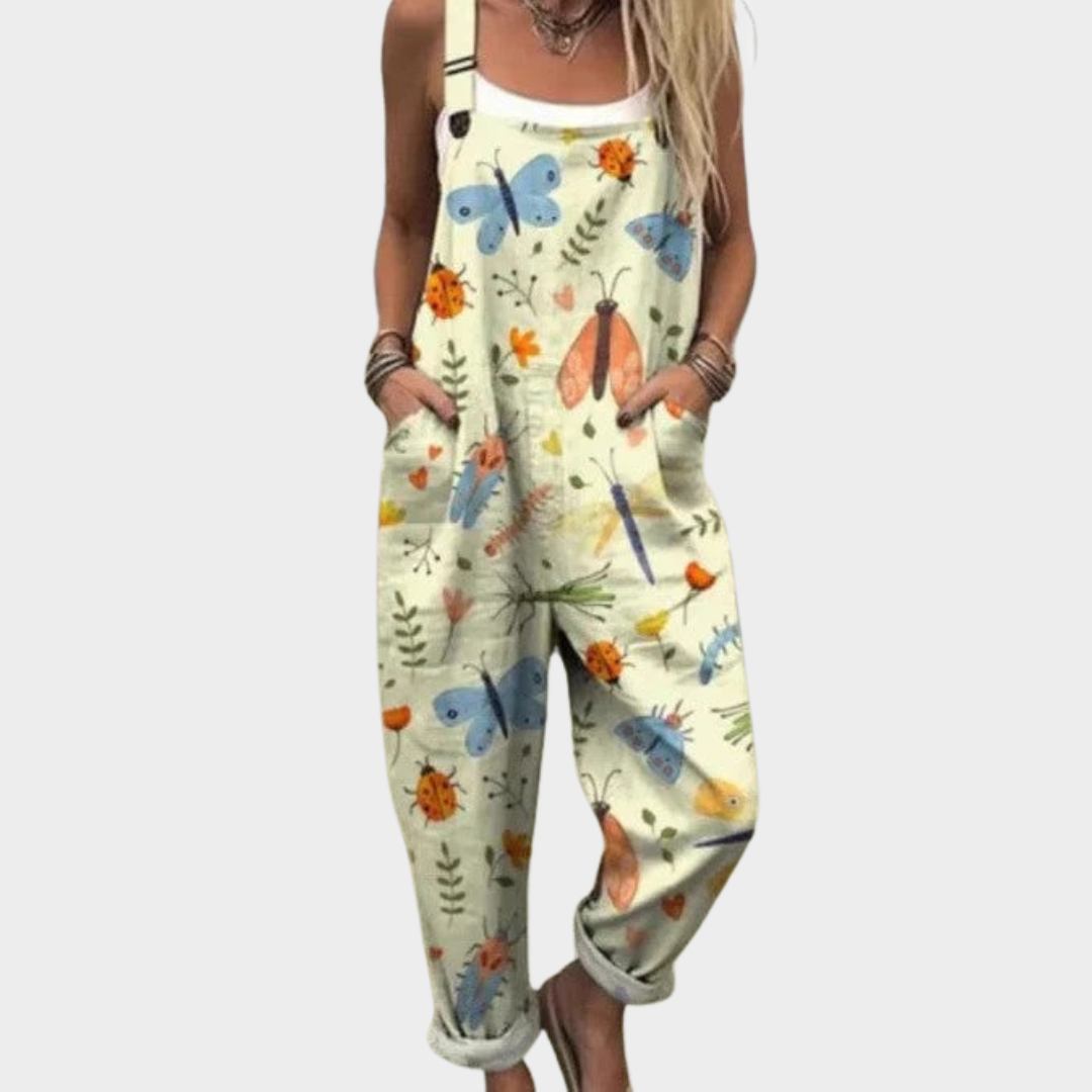 Women’s Comfortable Printed Dungarees