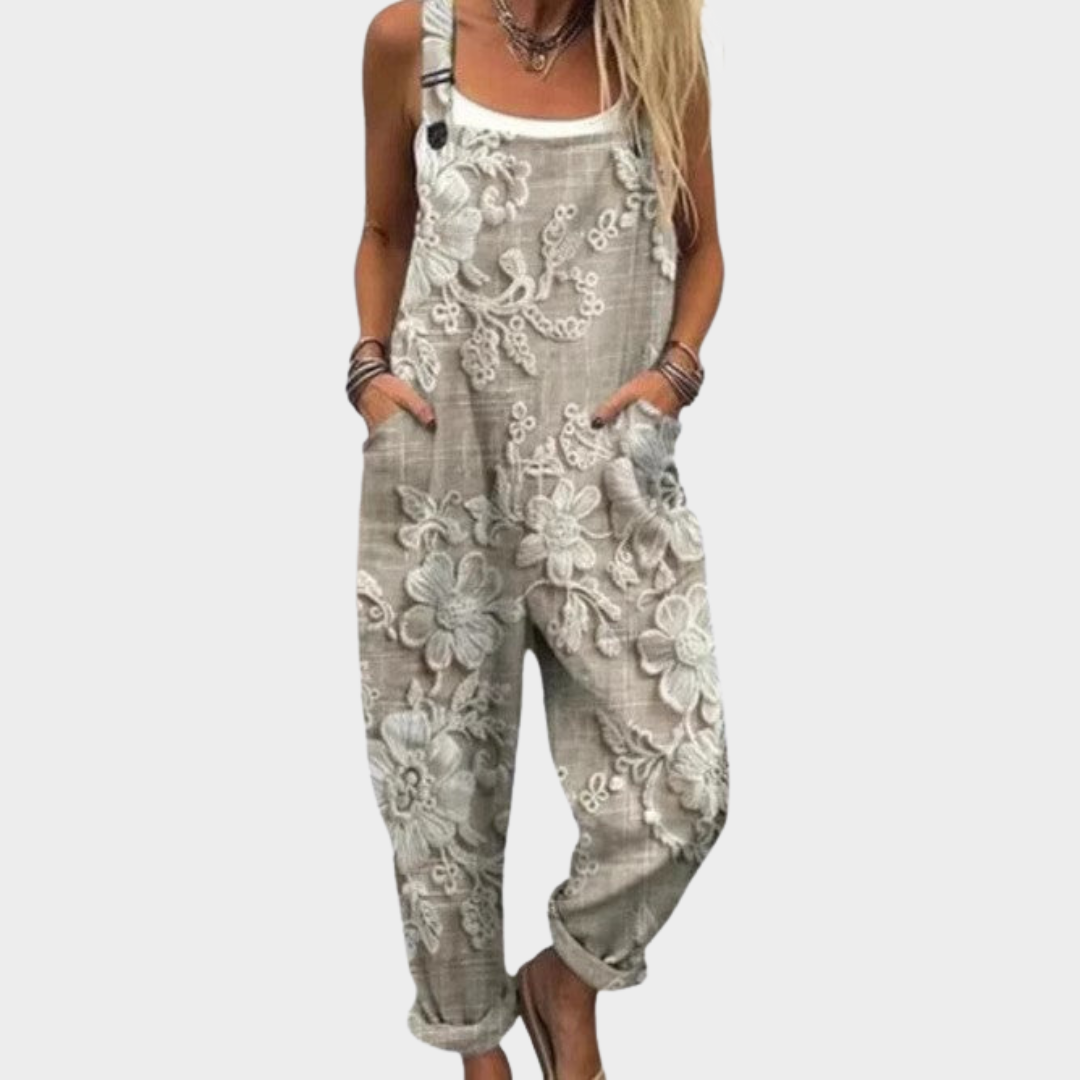 Women’s Casual Printed Relaxed Fit Dungarees
