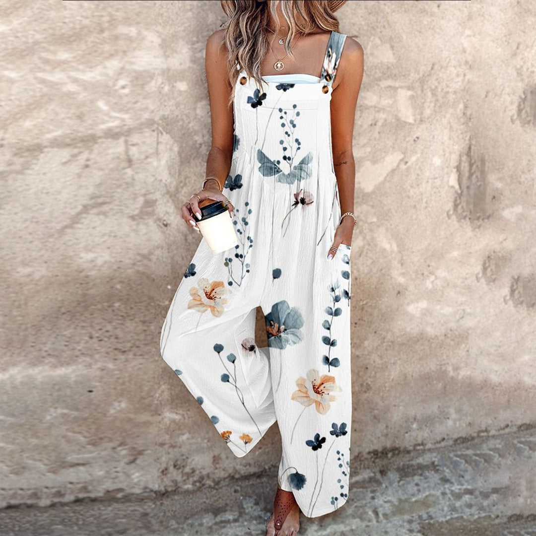 Women’s Relaxed Fit Printed Dungarees