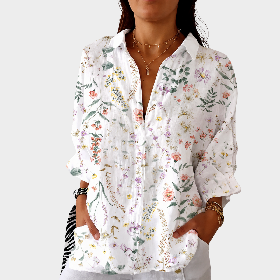 Women’s Lightweight Colorful Printed Blouse