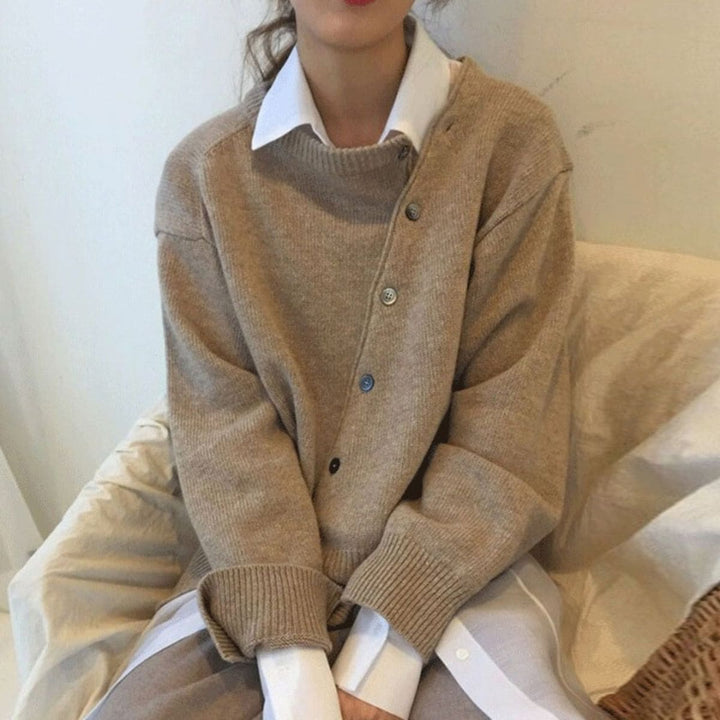 Women’s Soft Knit Relaxed Fit Button Front Cardigan