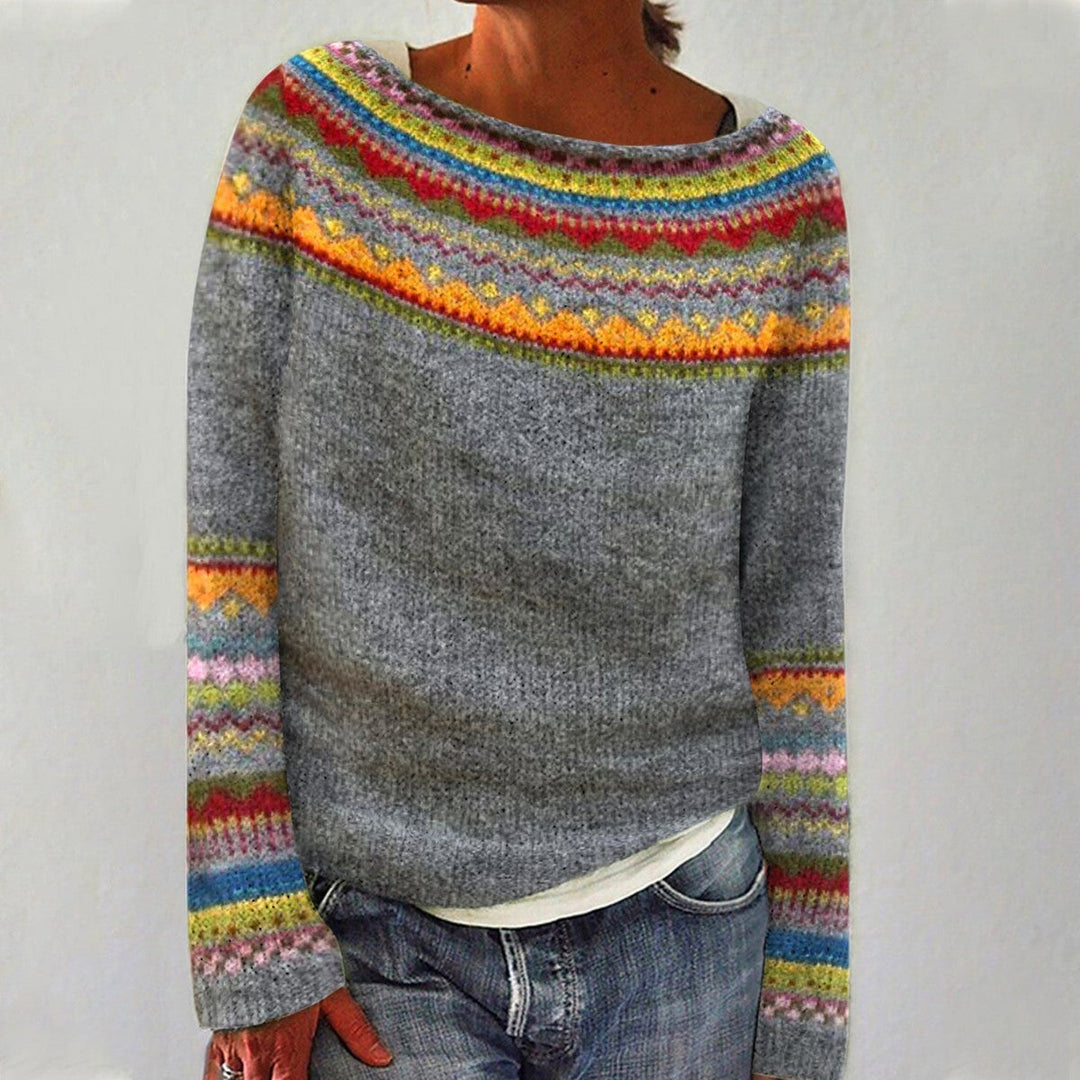 Women’s Fair Isle Knit Pullover Sweater