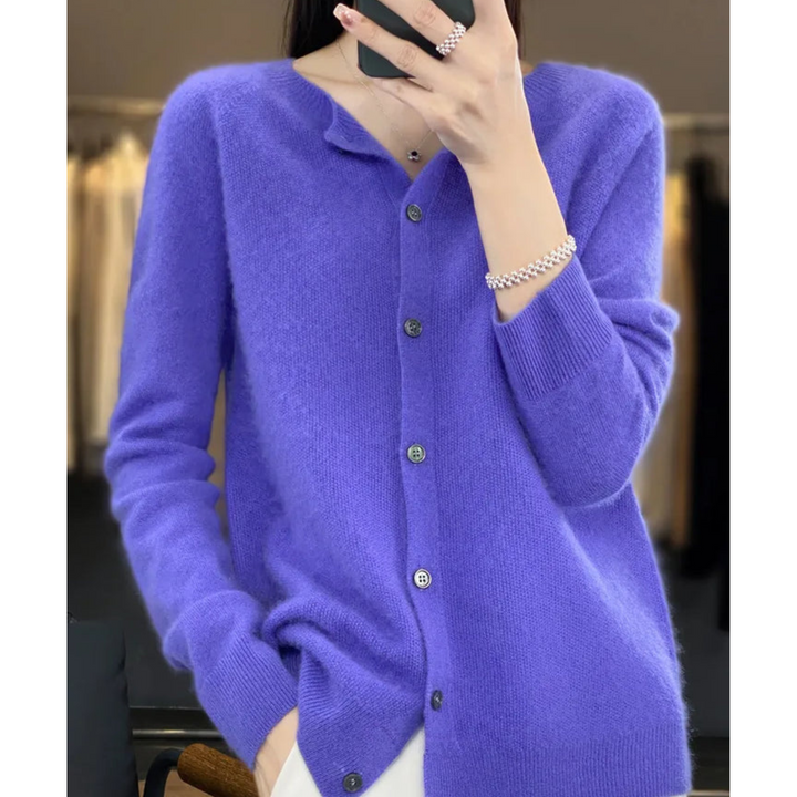 Women’s Soft Round Neck Knit Cardigan