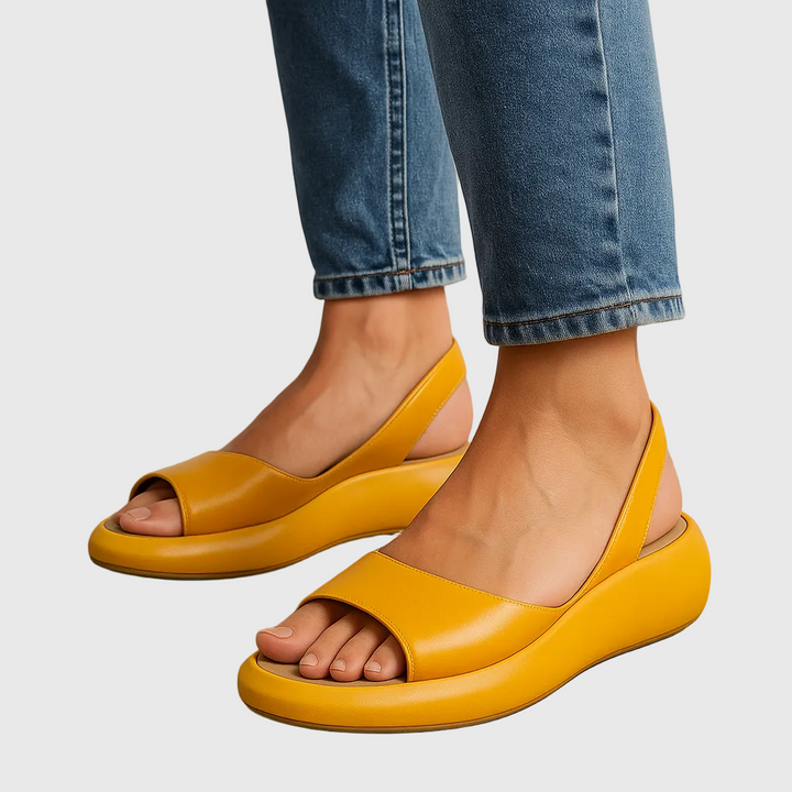Ivory Open-Toe Sandals with Non-Slip Soles