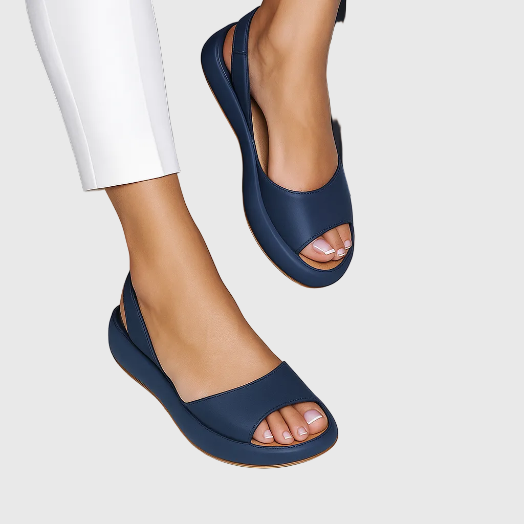 Ivory Open-Toe Sandals with Non-Slip Soles