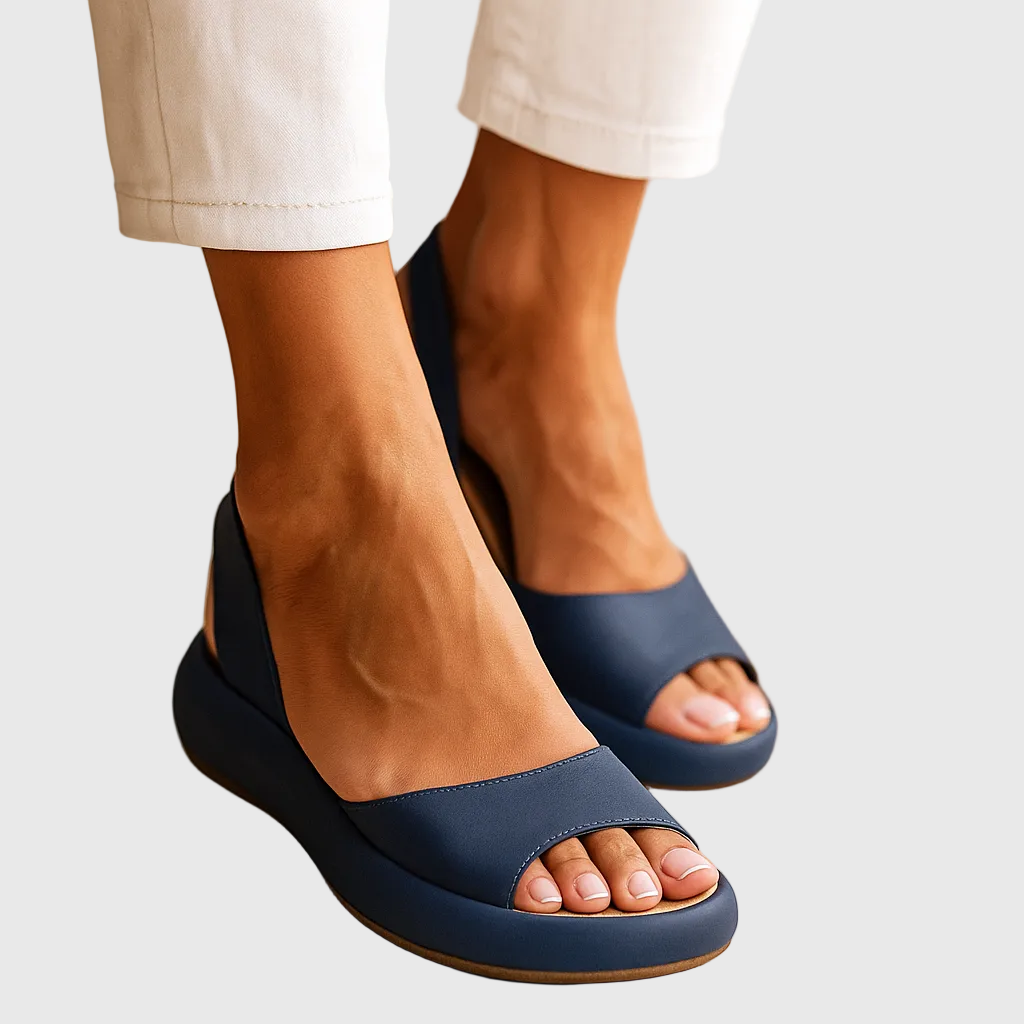 Ivory Open-Toe Sandals with Non-Slip Soles