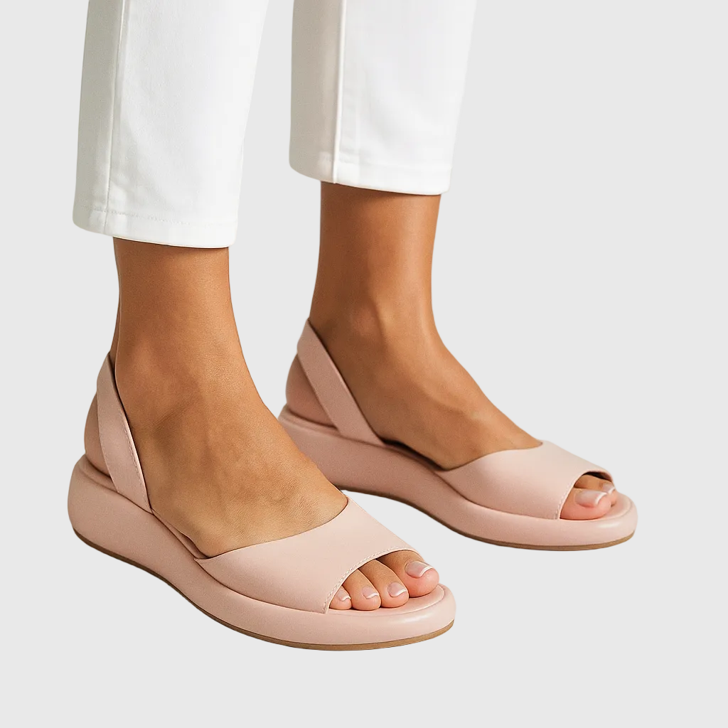 Ivory Open-Toe Sandals with Non-Slip Soles