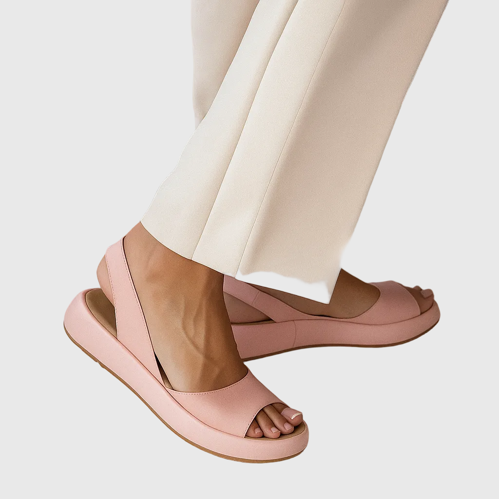 Ivory Open-Toe Sandals with Non-Slip Soles