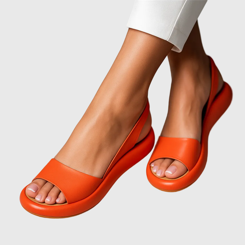 Ivory Open-Toe Sandals with Non-Slip Soles