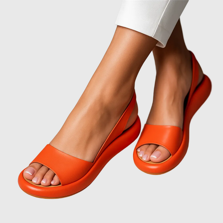 Ivory Open-Toe Sandals with Non-Slip Soles