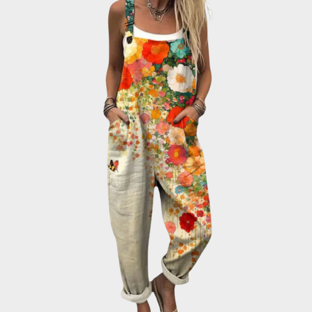 Women’s Printed Relaxed Fit Dungarees
