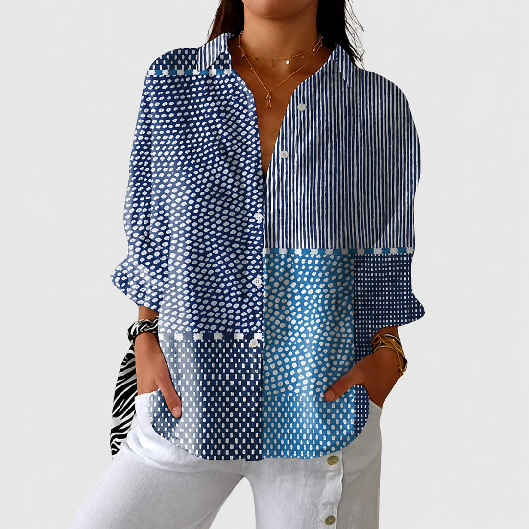 Women’s Lightweight Colorful Printed Blouse