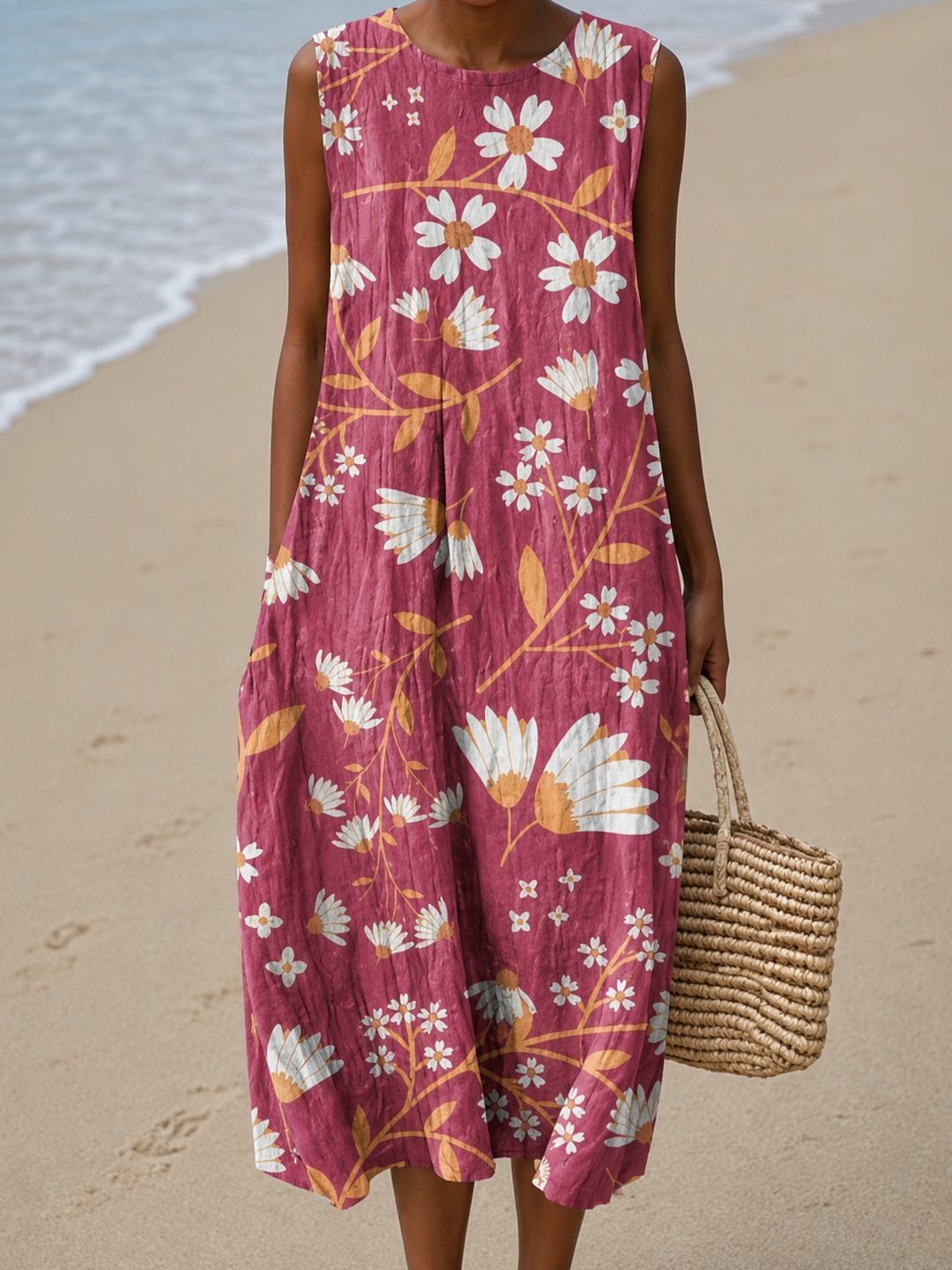 Charlotte - Effortless Casual Sleeveless Printed Midi Dress for Women