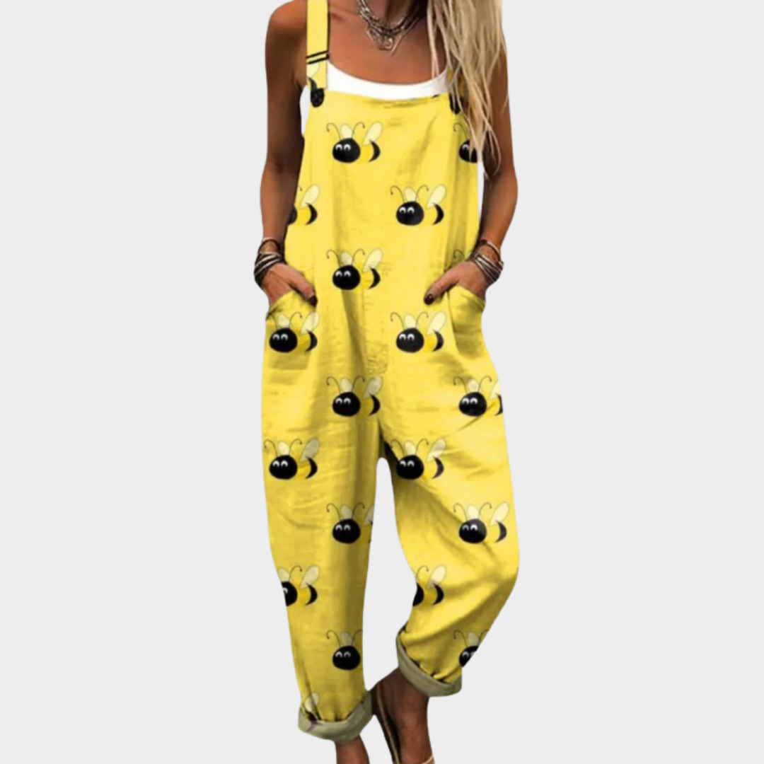 Women’s Relaxed Fit Printed Dungarees