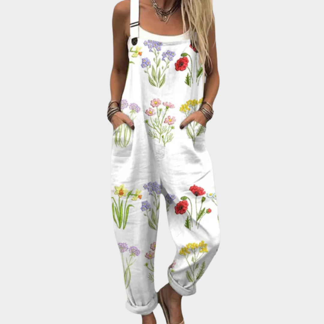 Women’s Comfortable Printed Dungarees