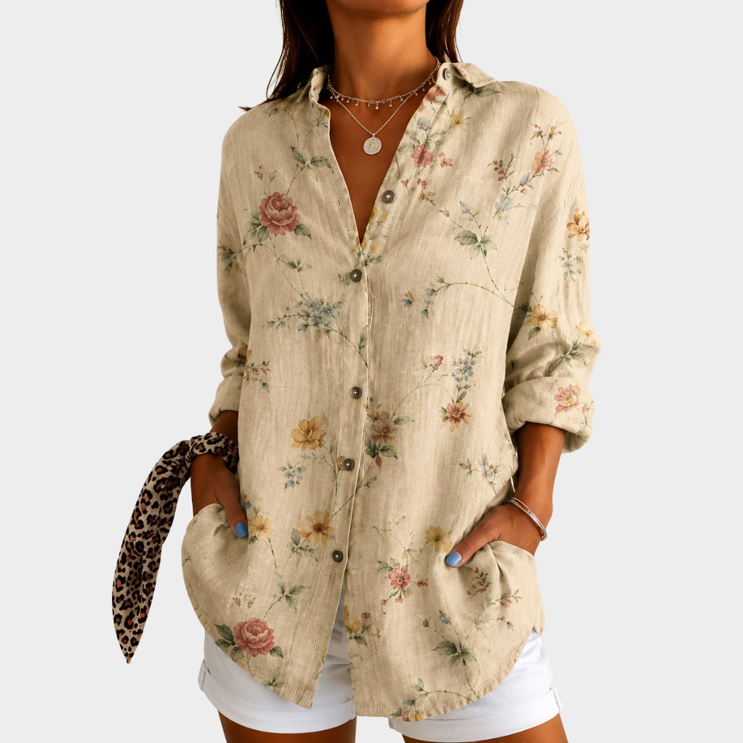 Women’s Flowy Floral Print Blouse
