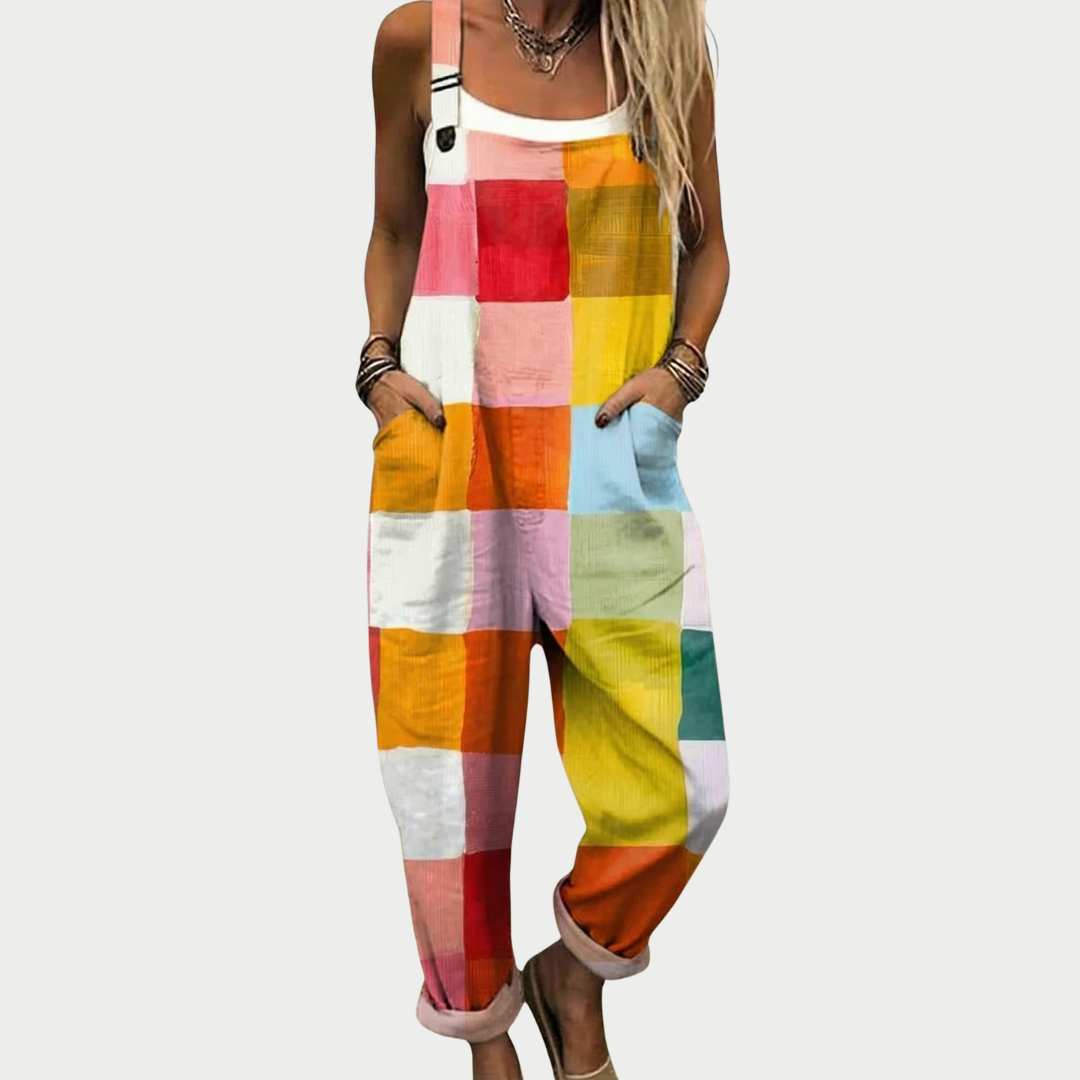 Women’s Printed Loose Fit Dungarees
