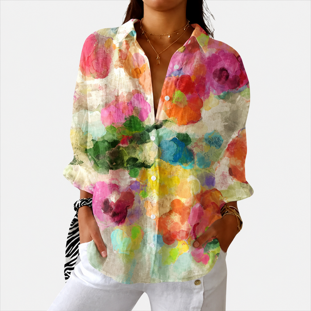 Women’s Lightweight Colorful Printed Blouse