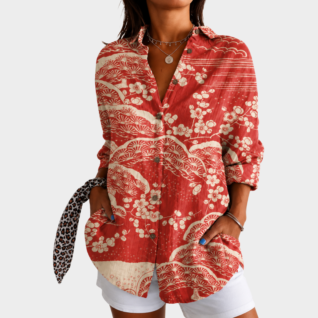 Women’s Floral Hawaiian Shirt