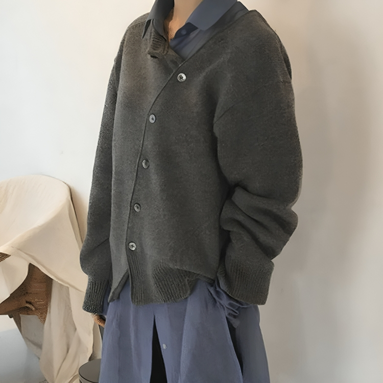 Women’s Soft Knit Relaxed Fit Button Front Cardigan