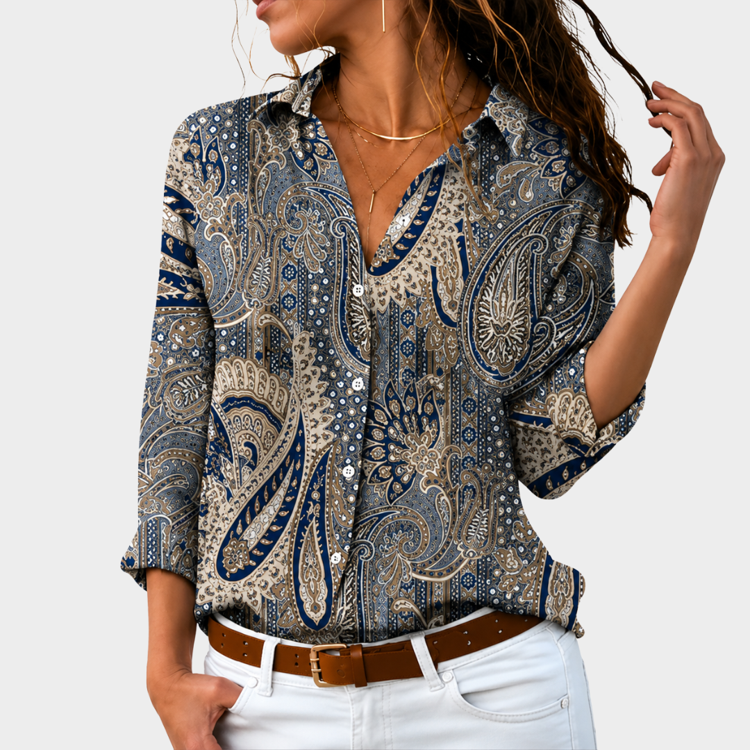 Women’s Boho Paisley Print Blouse