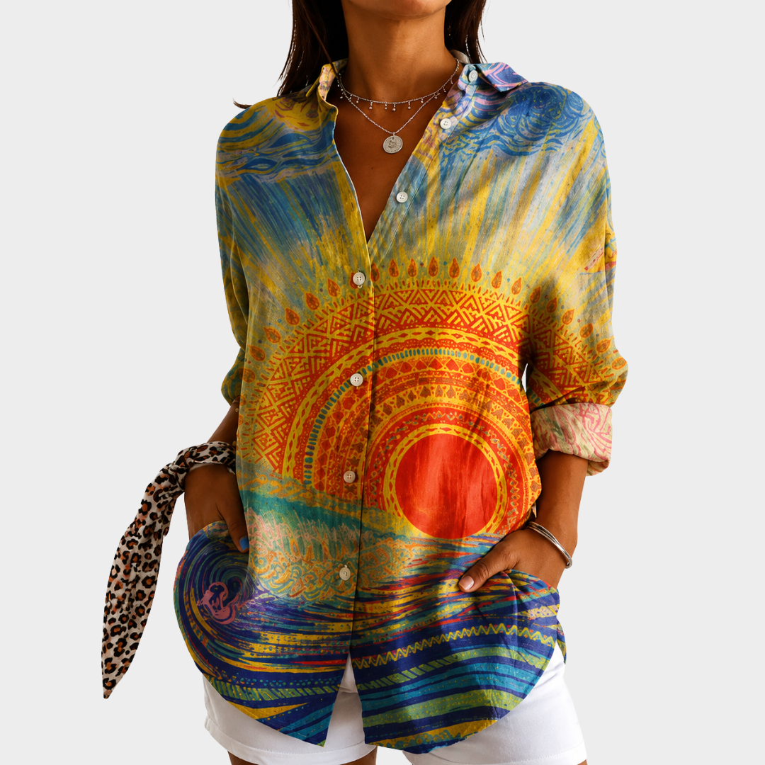 Women’s Printed Flowy Blouse