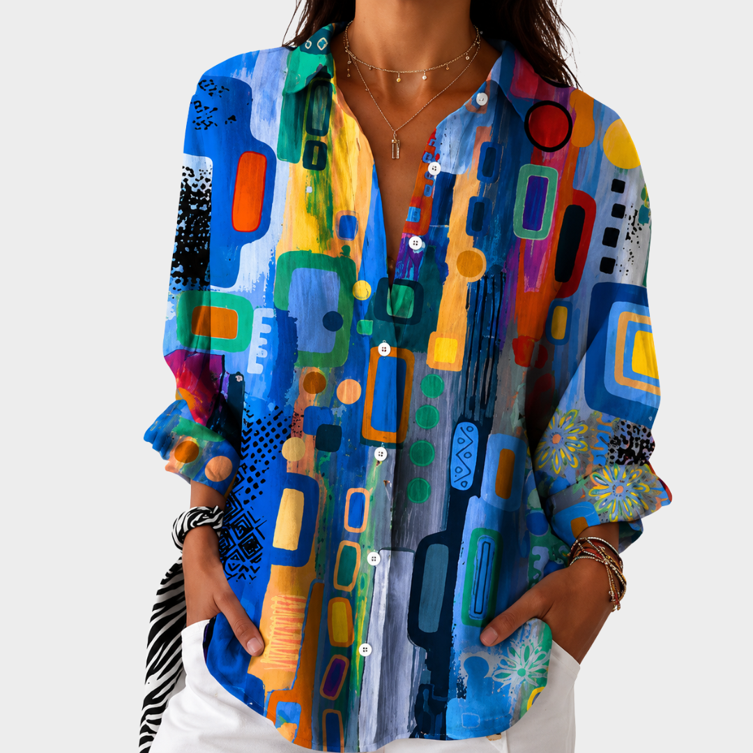 Women’s Mosaic Print Statement Blouse
