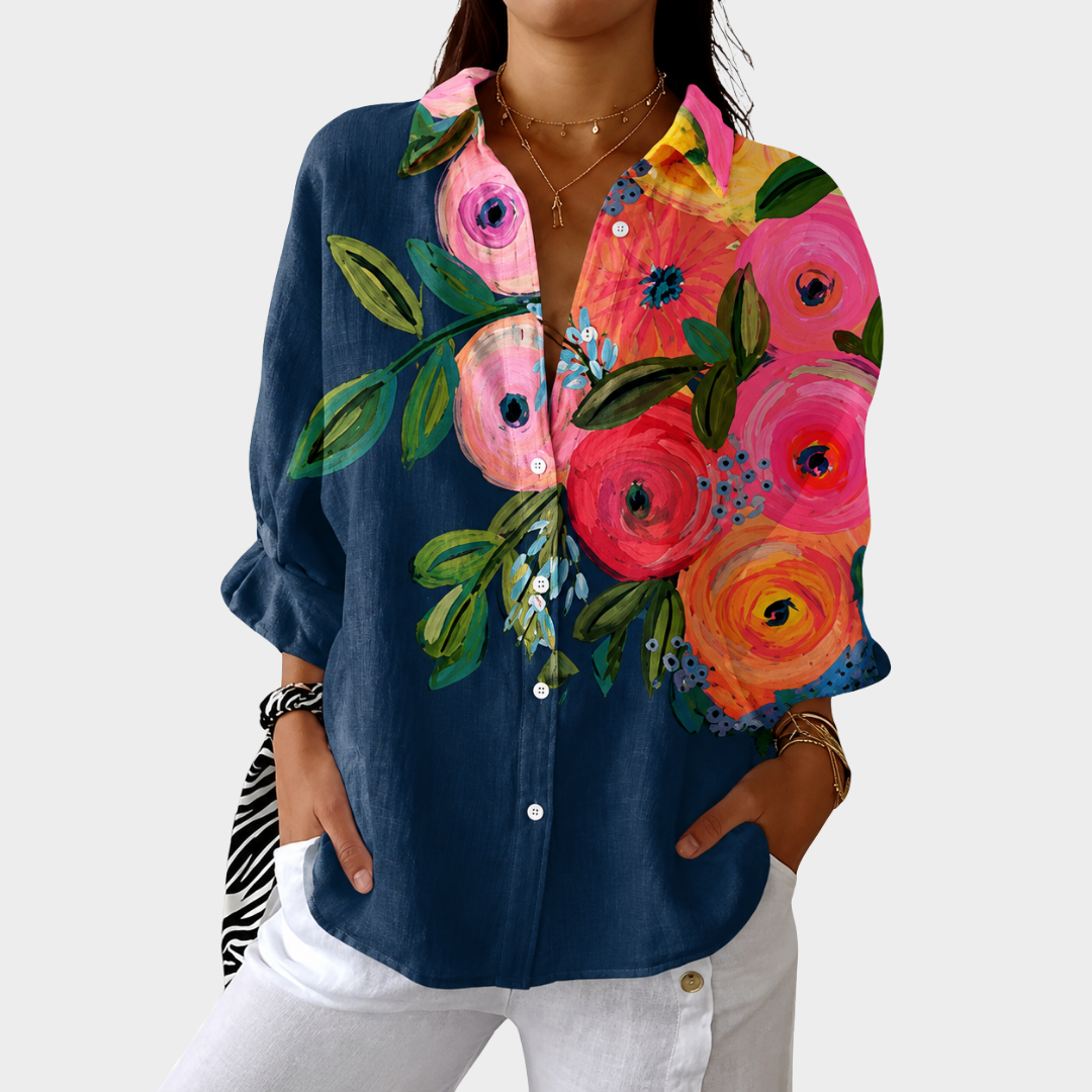 Women’s Lightweight Colorful Printed Blouse