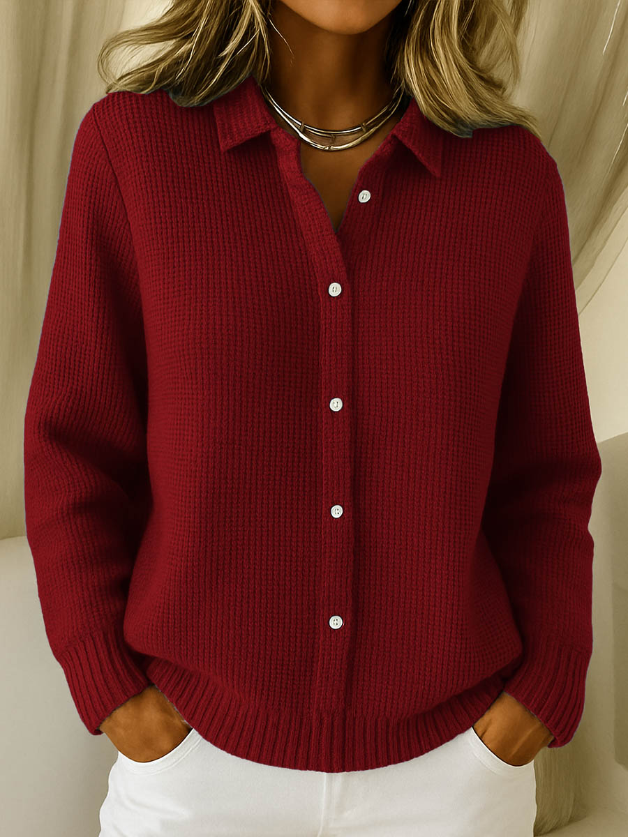 Women’s Soft Knit Button Front Long Sleeve Cardigan