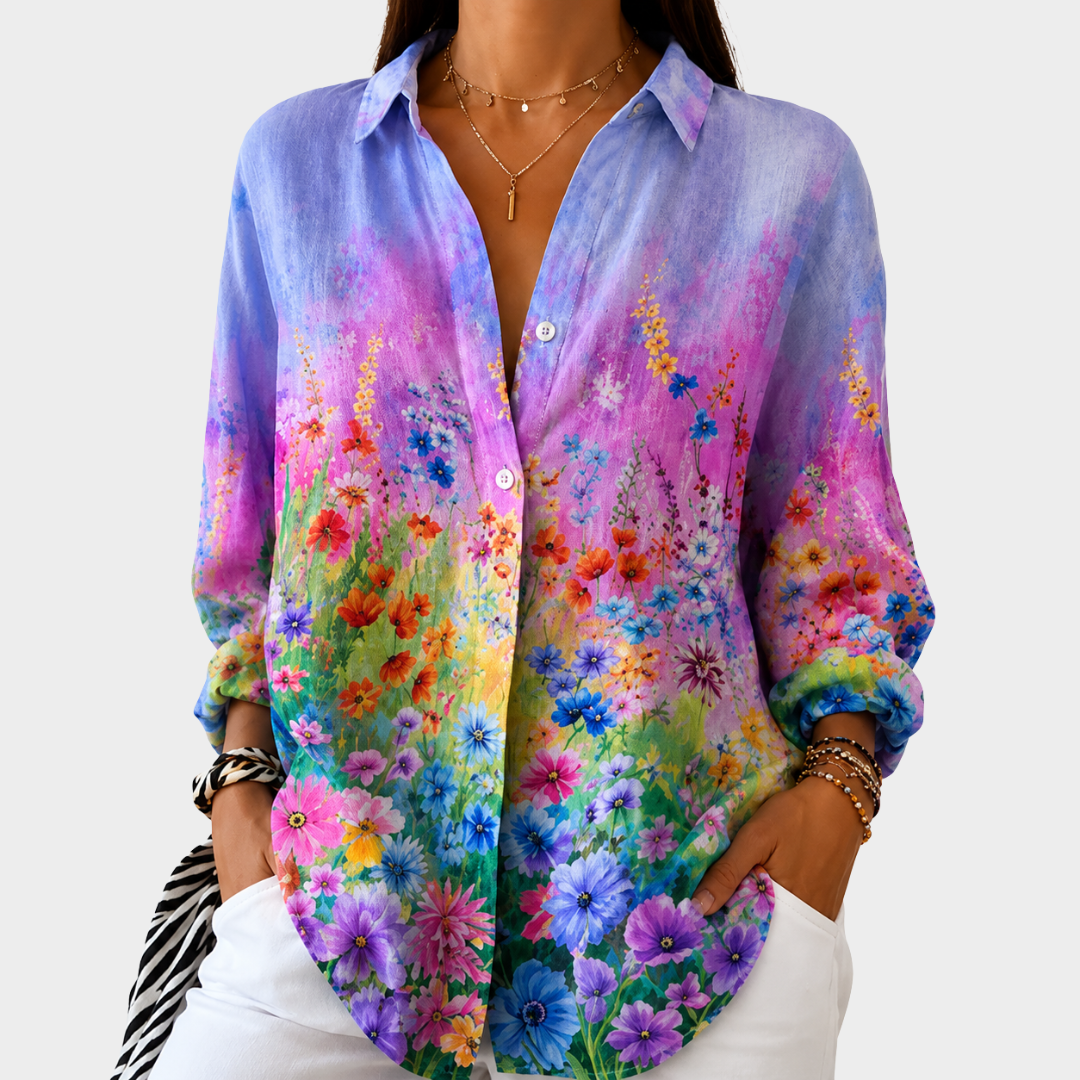 Women’s Floral Print Boho Blouse