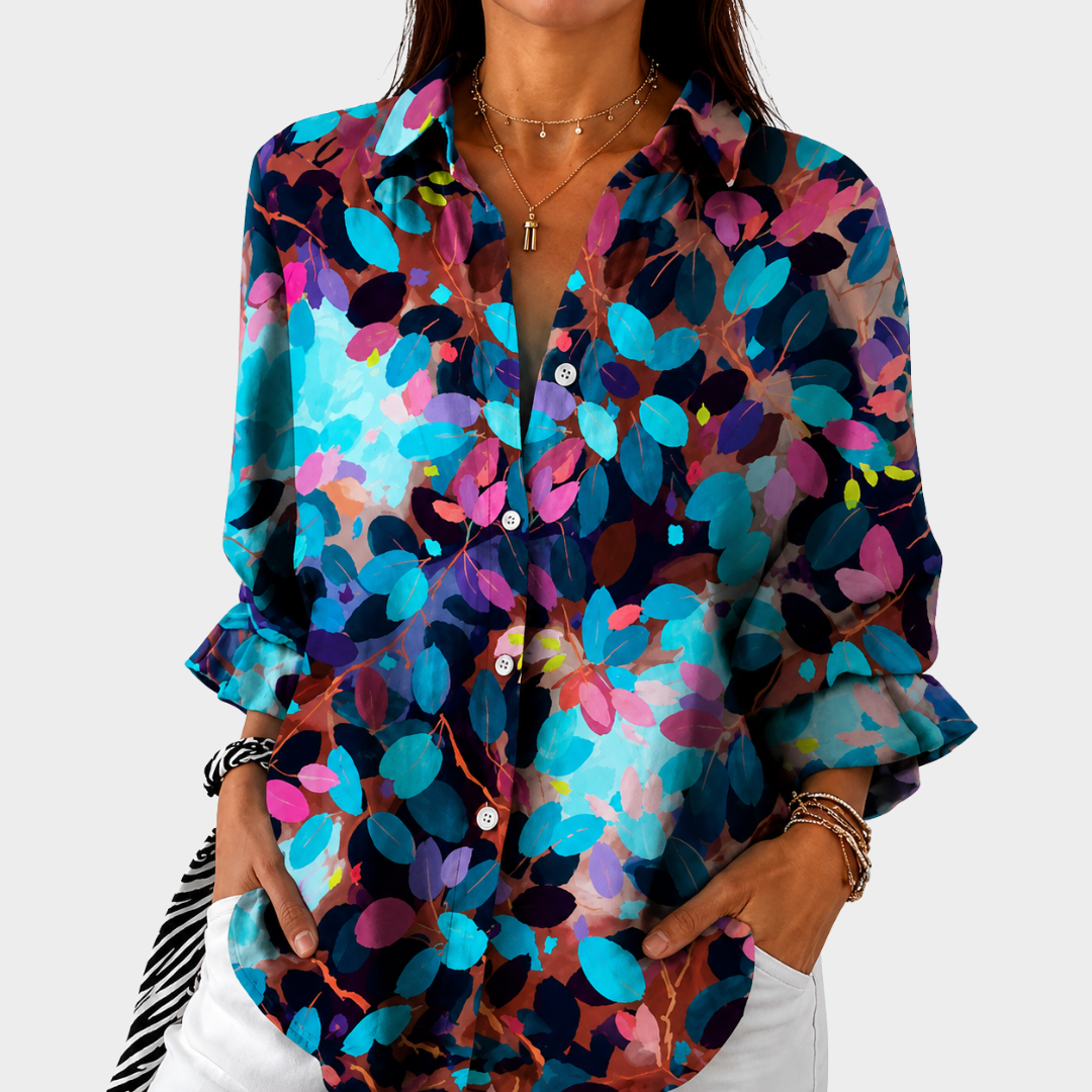 Women’s Floral Print Statement Blouse
