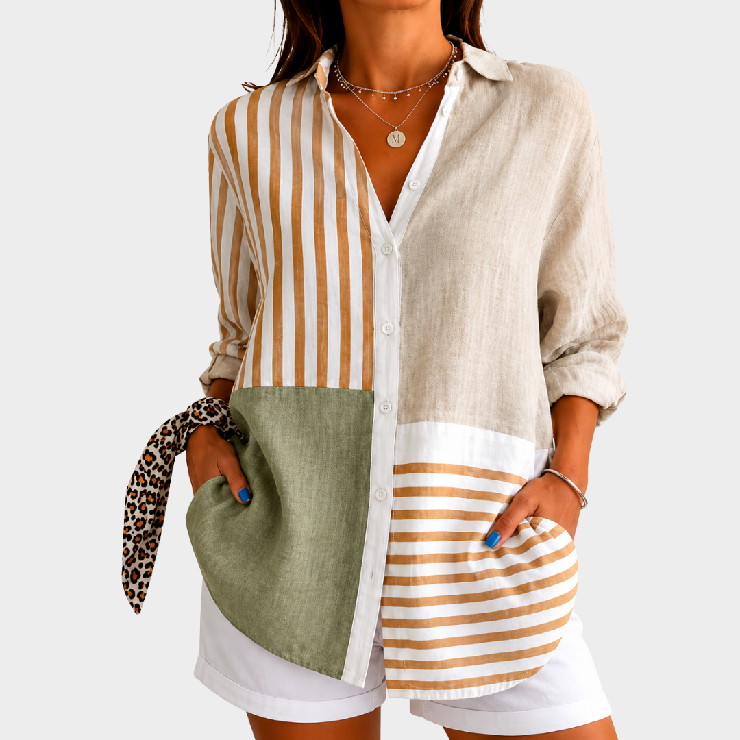 Women’s Boho Patchwork Blouse