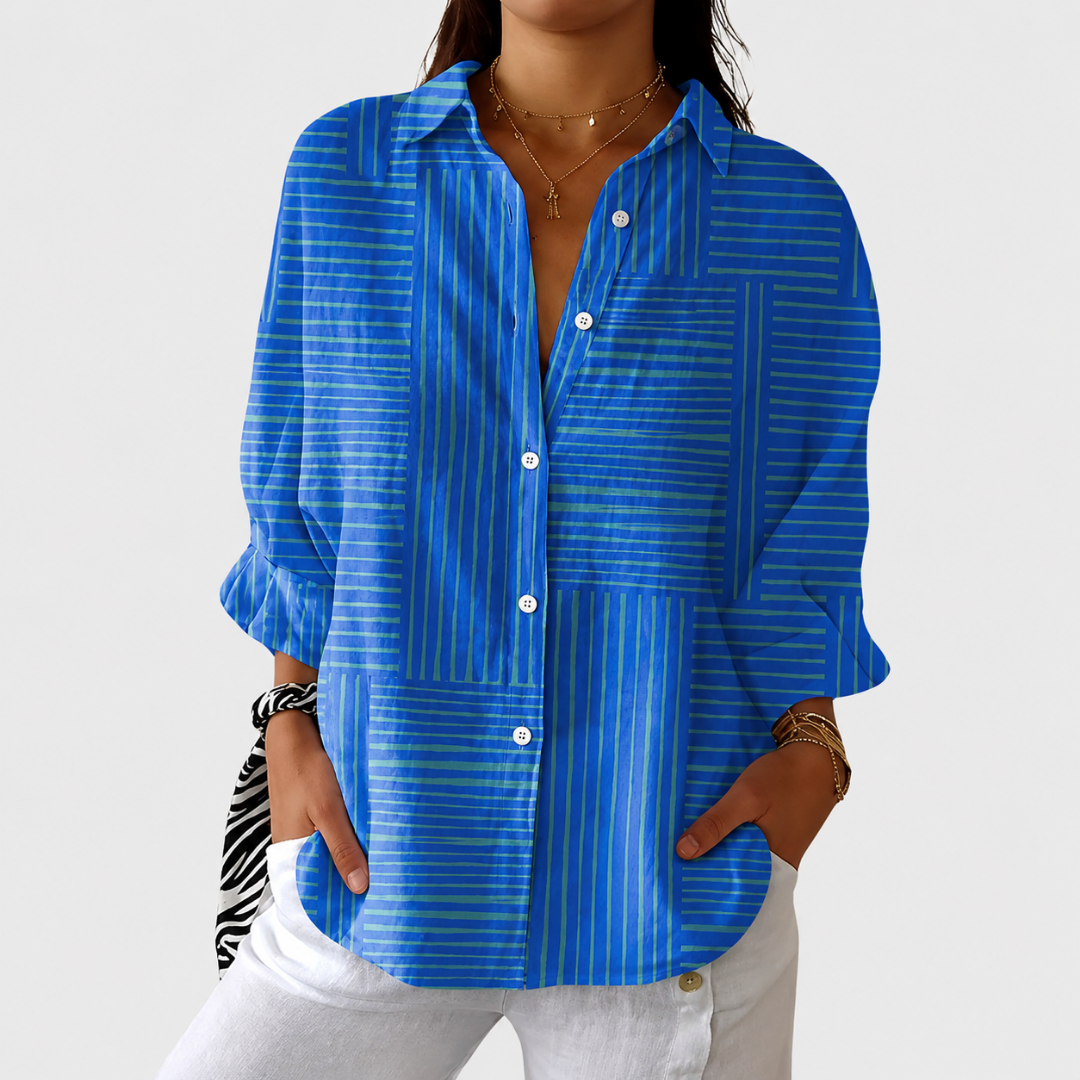 Women’s Lightweight Colorful Printed Blouse