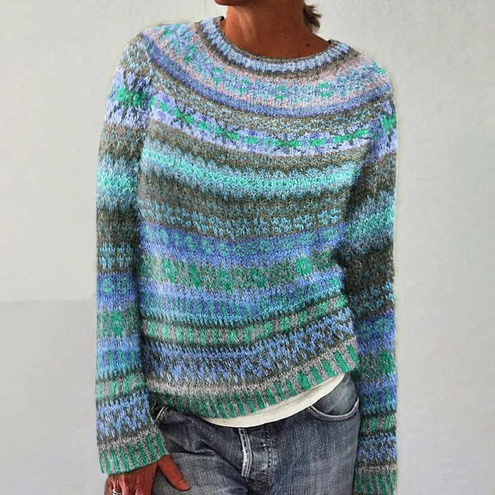 Women’s Patterned Knit Pullover Sweater