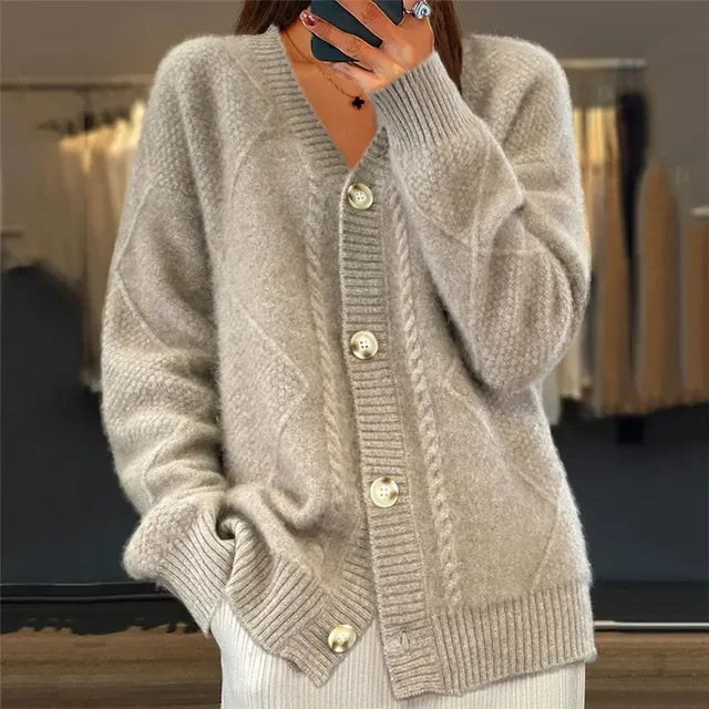 Women’s Soft Button Front Long Sleeve Cardigan