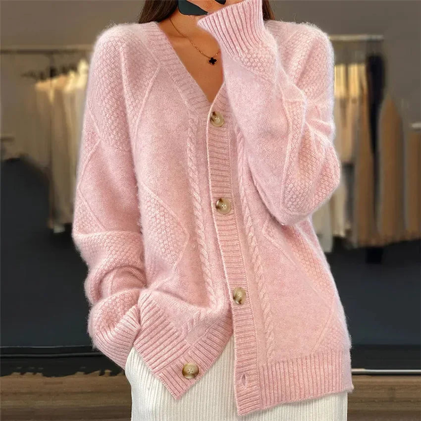 Women’s Soft Button Front Long Sleeve Cardigan
