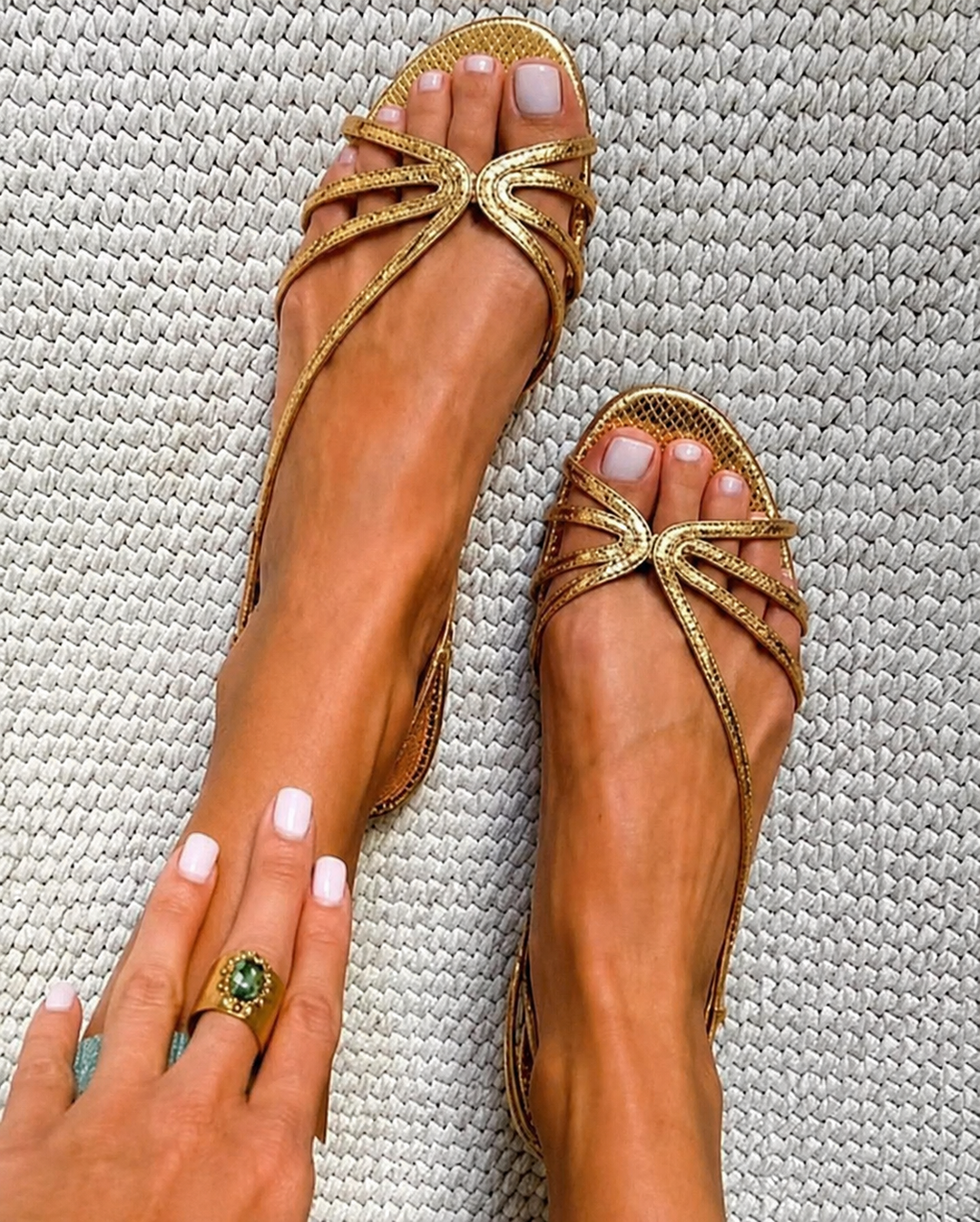 ELEANOR | GINEVRA GOLDEN SANDALS SUMMER ELEGANCE