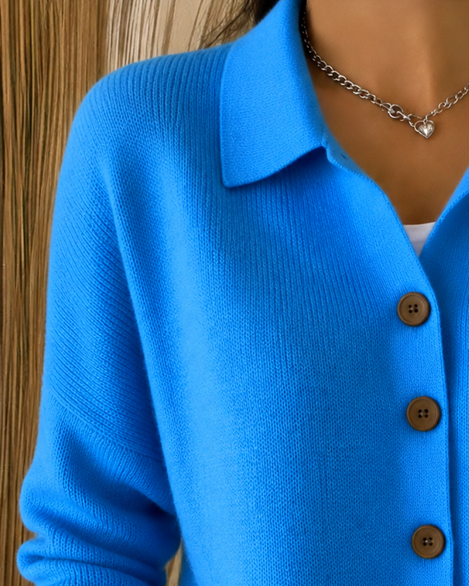 Women’s Button-Front Collared Cardigan