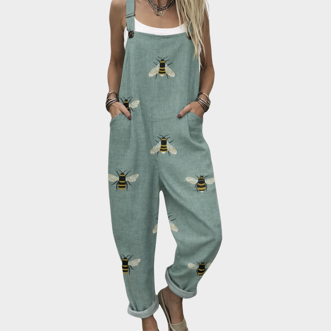 Women’s Relaxed Fit Printed Dungarees