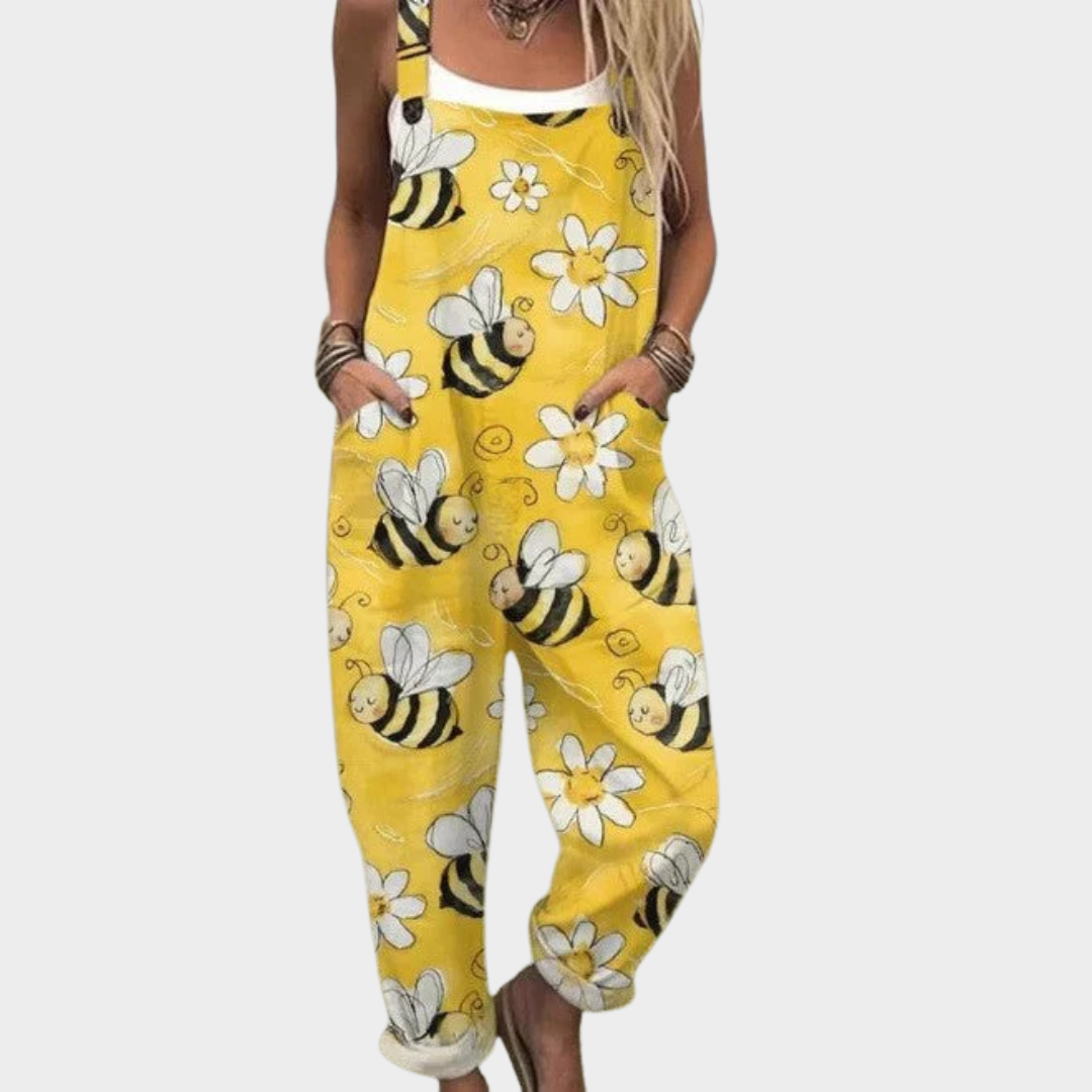 Women’s Printed Relaxed Fit Dungarees