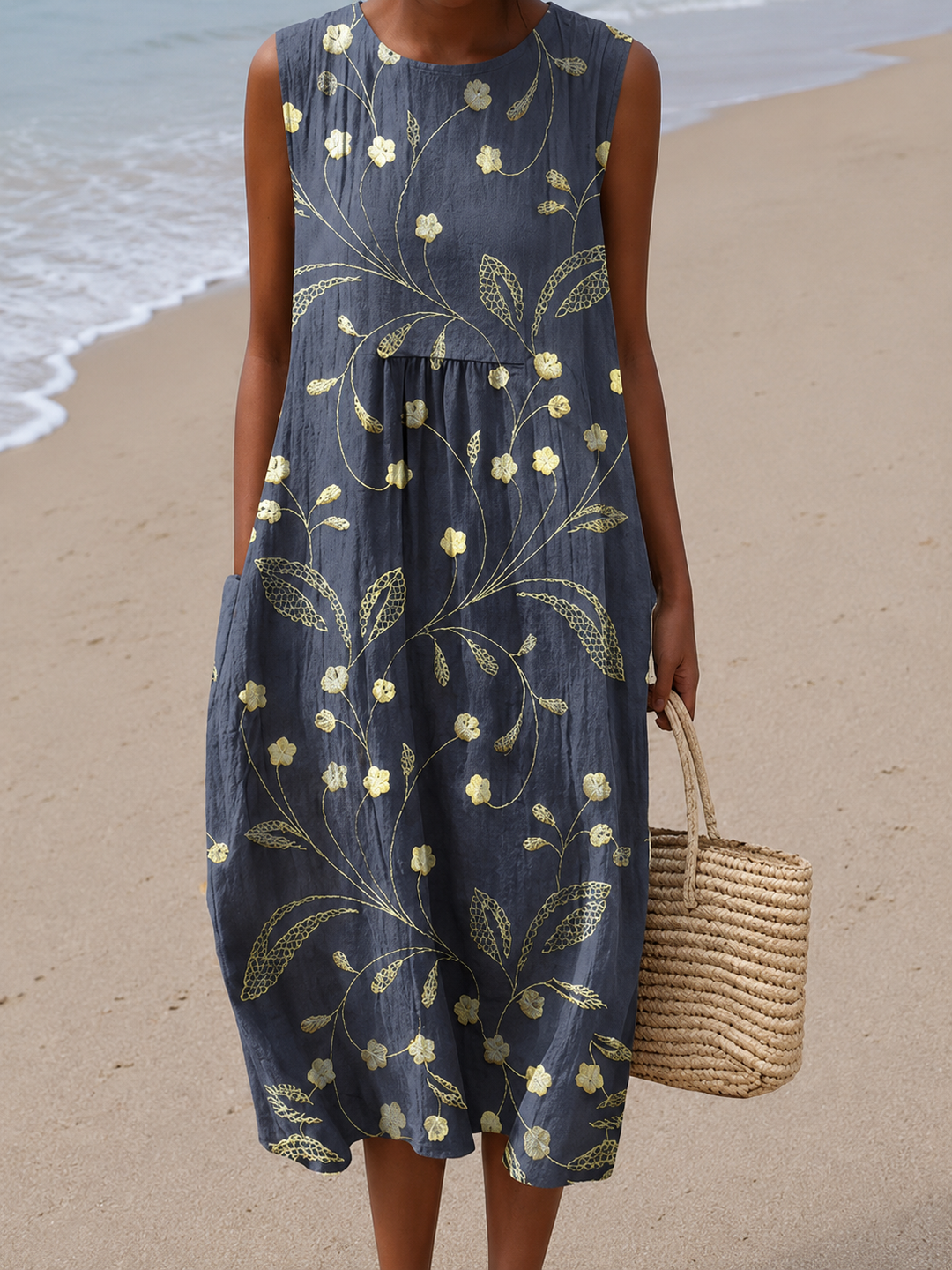 Mara™ Floral Midi Dress — Effortless Bloom, Timeless Elegance