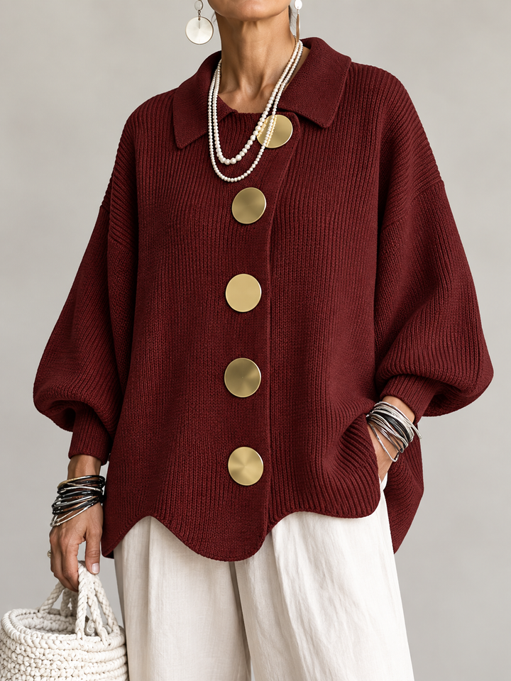 Women’s Oversized Collared Cardigan