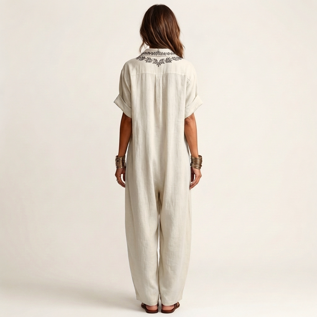 Women’s Embroidered V-Neck Maxi Dress