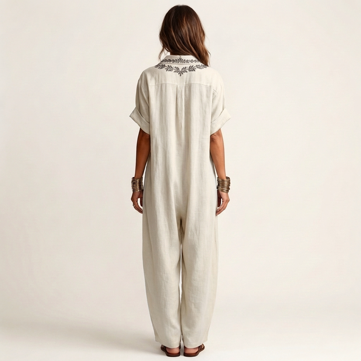 Women’s Embroidered V-Neck Maxi Dress