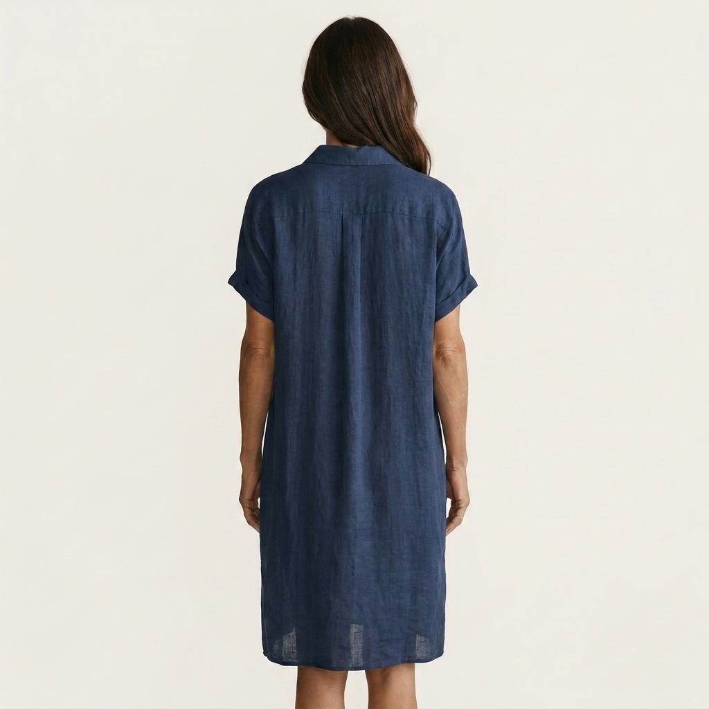 Women’s Midi Shirt Dress With Rolled Cuffs