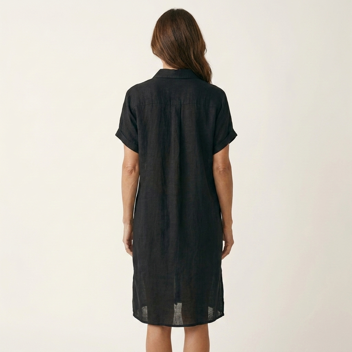 Women’s Midi Shirt Dress With Rolled Cuffs
