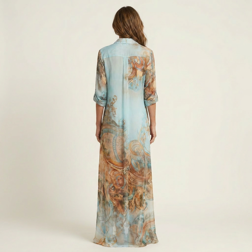 Women’s Button-Down Maxi Shirt Dress