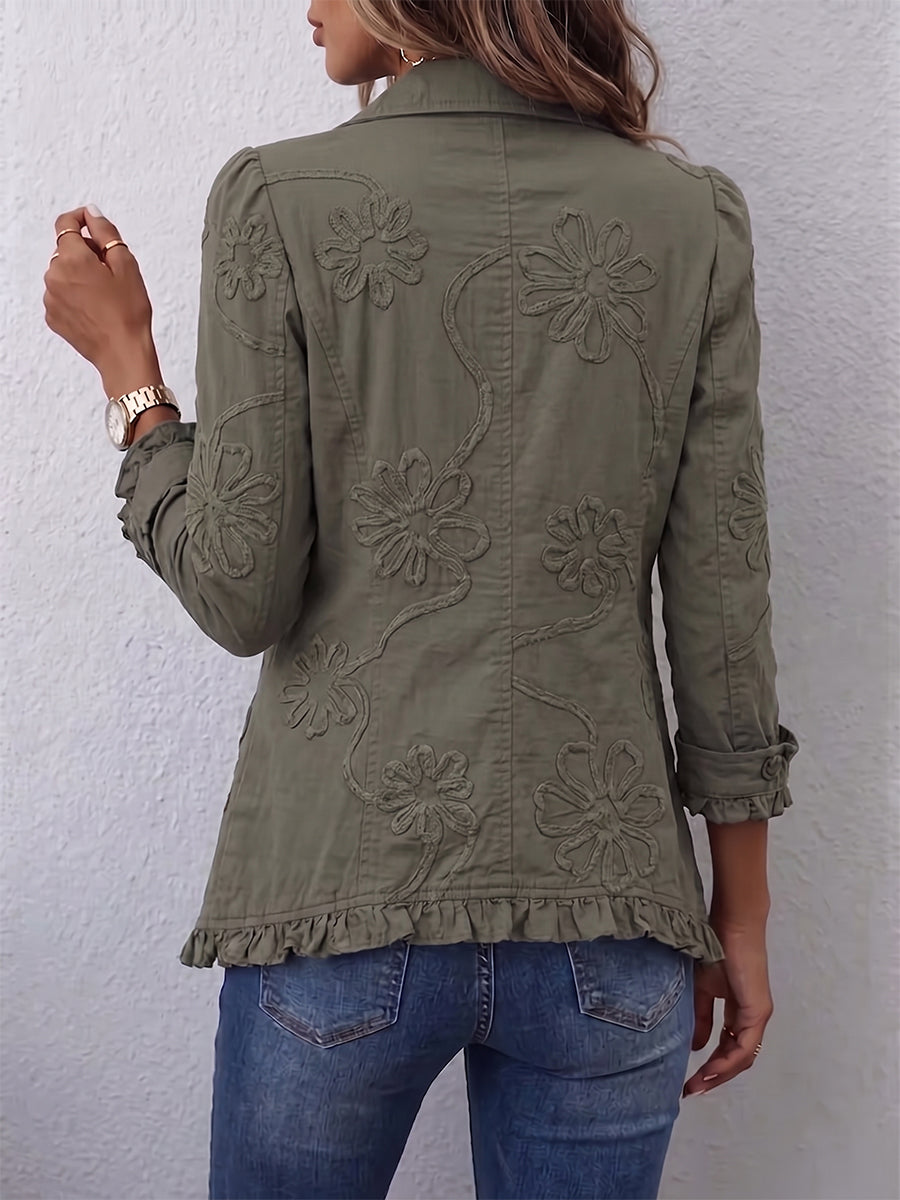 Women’s Boho Floral Embroidered Blazer