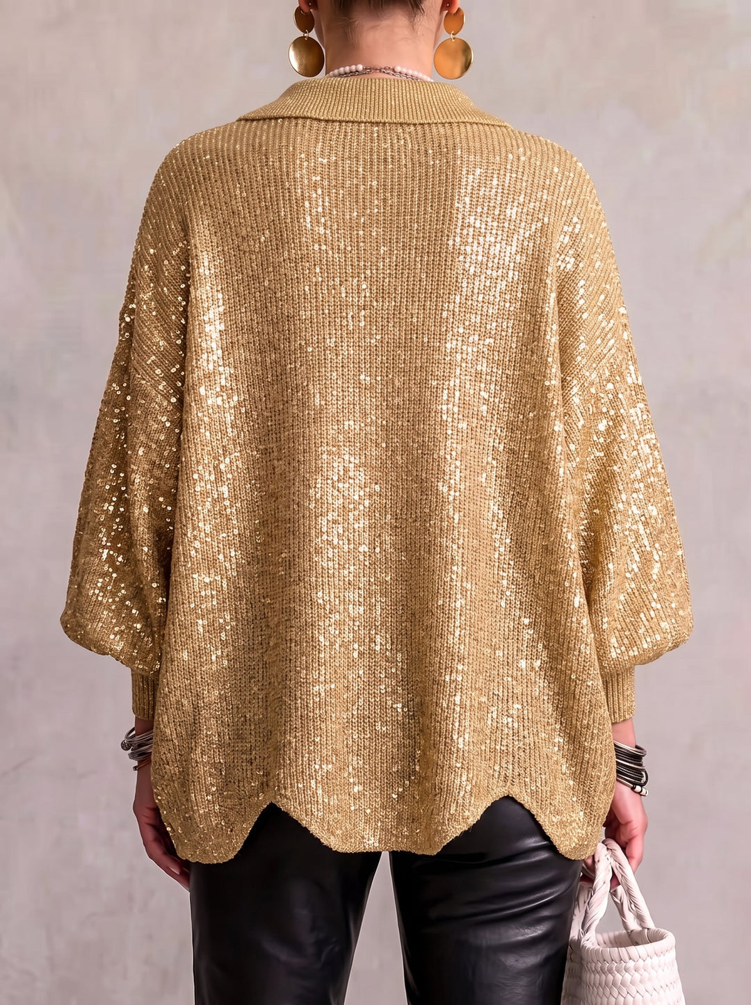 Women’s Oversized Collared Cardigan